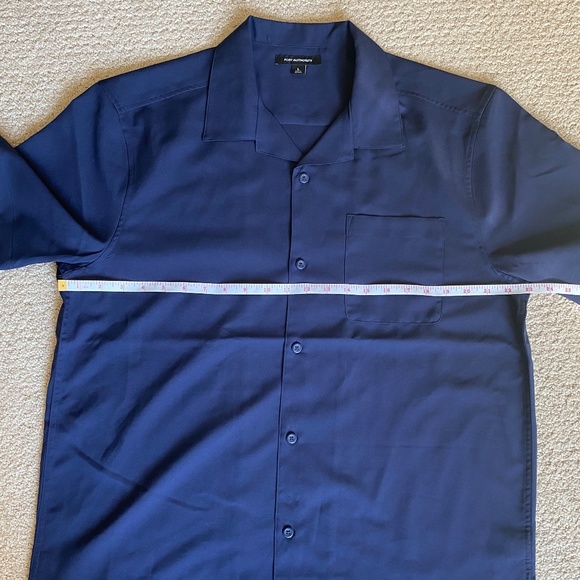 Port Authority shirt short sleeve button up navy Large - Picture 5 of 12